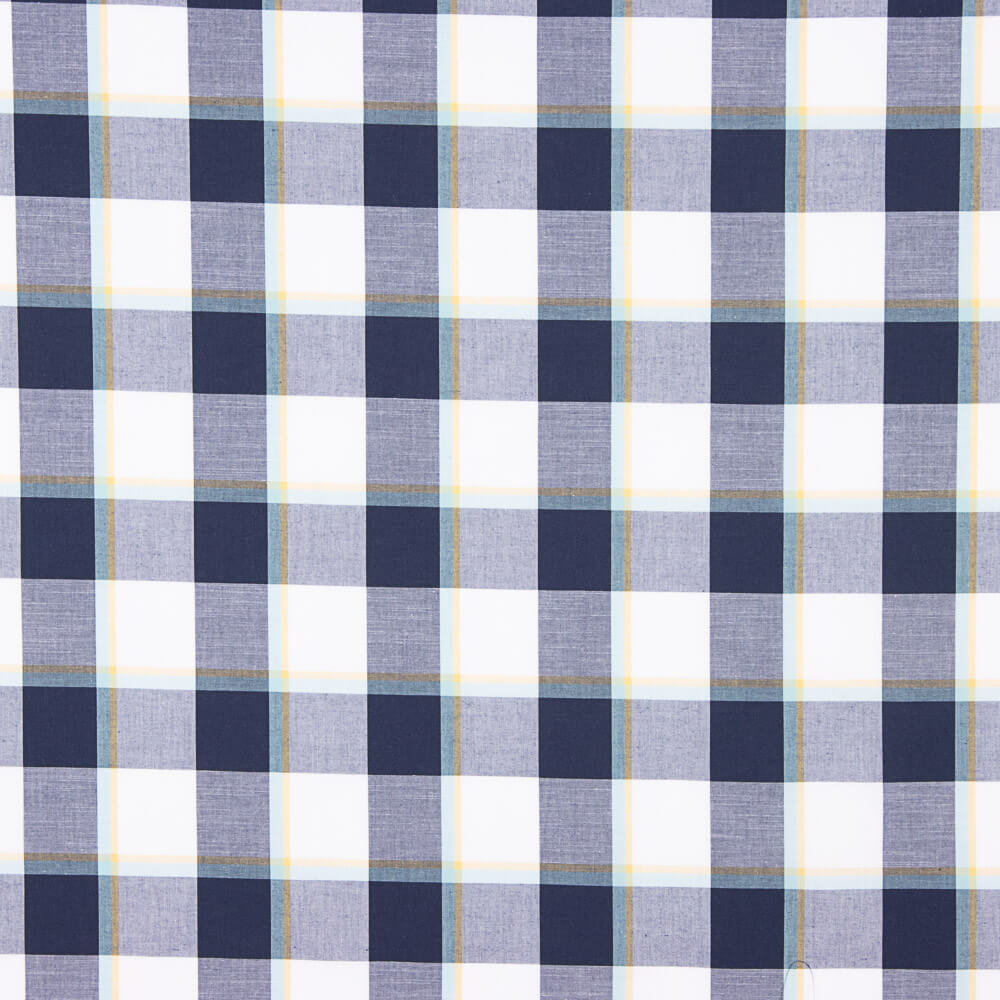 Algodão Xadrez  Madras Azul - Ribes y Casals