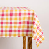 Malha Xadrez Mini Rosa-Creme - Ribes y Casals