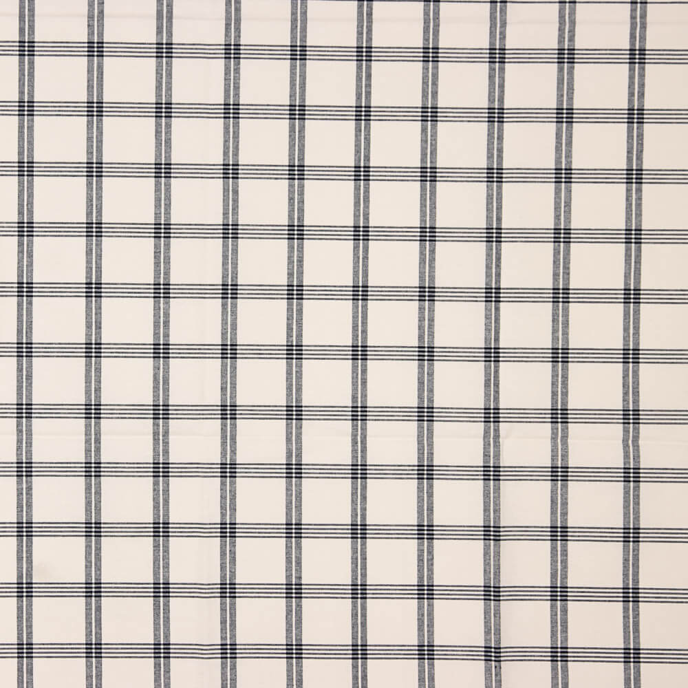 Algodão Rústico Xadrez Janela Preta - Ribes y Casals