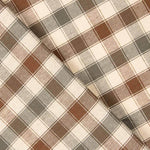 Algodão Rústico Xadrez   Marrom - Ribes y Casals
