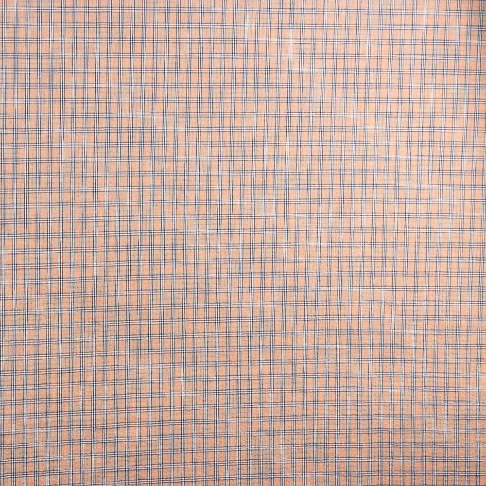 Algodão Seersucker Xadrez Mini Bege - Ribes y Casals