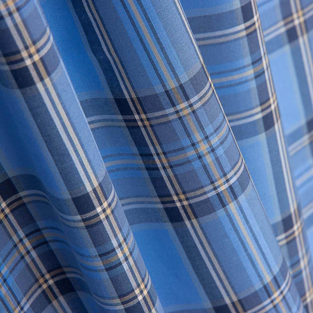 Algodón Cuadros Azul Medio - Ribes y Casals