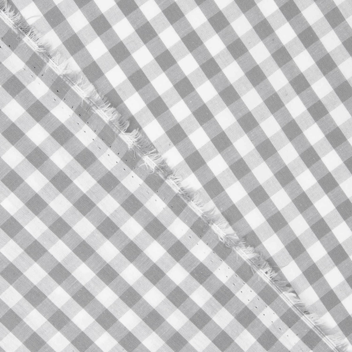 Popeline Algodão Quadrados Maxi Cinza - Ribes y Casals