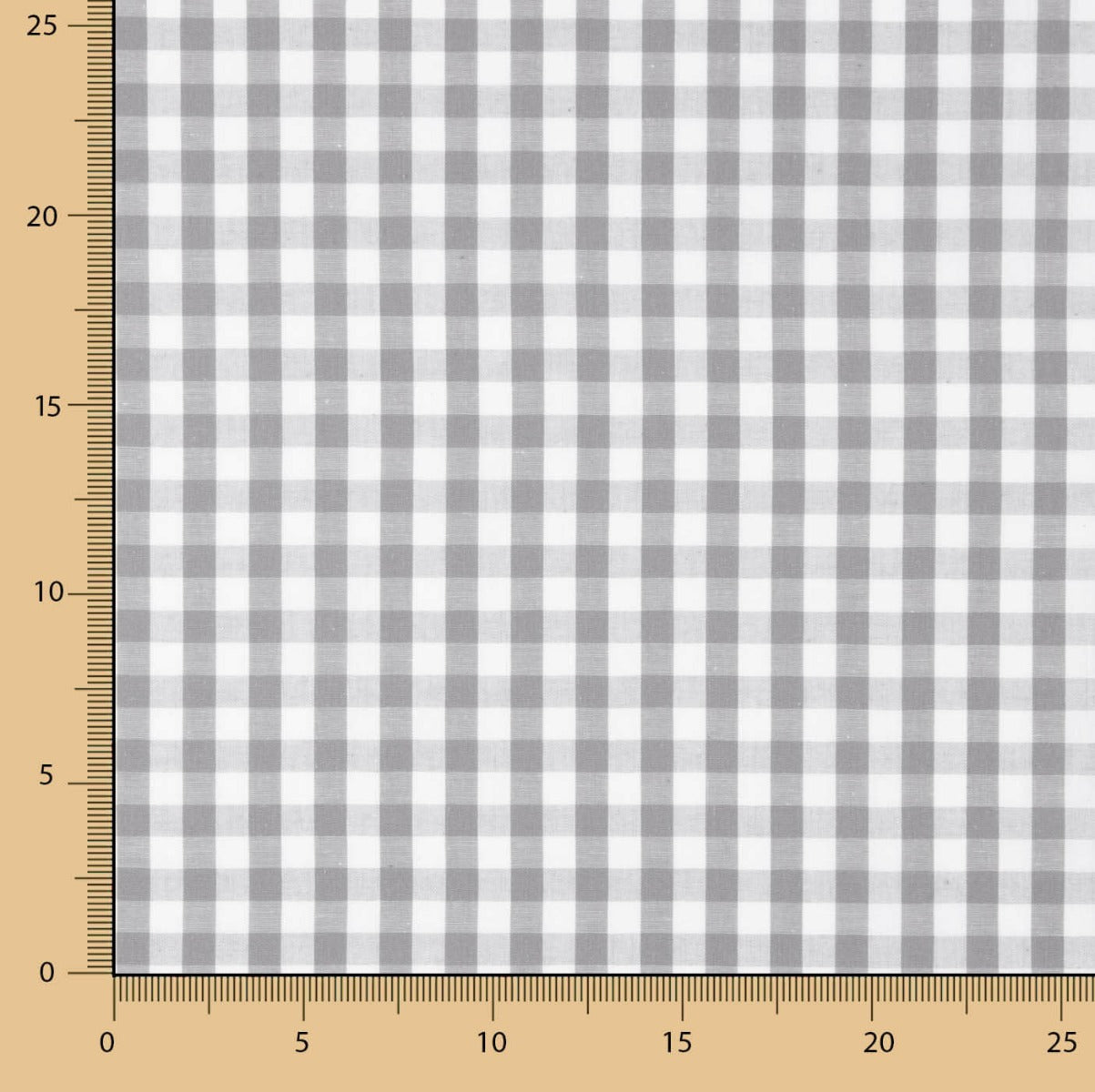 Popeline Algodão Quadrados Maxi Cinza - Ribes y Casals