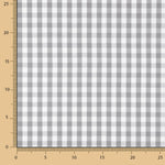 Popeline Algodão Quadrados Maxi Cinza - Ribes y Casals