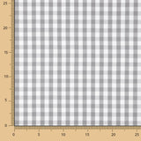 Popeline Algodão Quadrados Maxi Cinza - Ribes y Casals