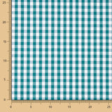 Popeline Algodão Quadrados Maxi Verde Canard - Ribes y Casals