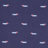 Algodão Estampado Dachsund Marinho - Ribes y Casals