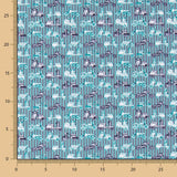 Algodão Estampado Vespa Listado Verde - Ribes y Casals