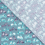 Algodão Estampado Vespa Listado Verde - Ribes y Casals