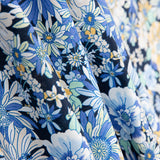 Popeline Algodão Flor Silvestre Azul - Ribes y Casals