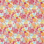 Popeline Algodão Flor Silvestre Vermelha - Ribes y Casals