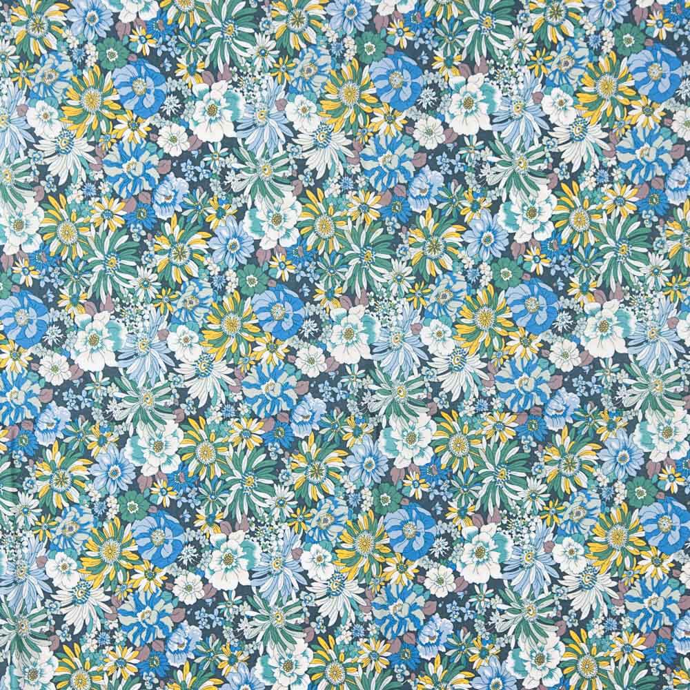 Popeline Algodão Flor Silvestre Verde - Ribes y Casals