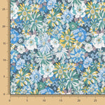 Popeline Algodão Flor Silvestre Verde - Ribes y Casals