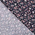 Algodão Romântico Flower Navy - Ribes y Casals