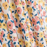 Popeline Algodão Flores Amarelo Pálido - Ribes y Casals