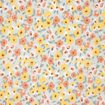 Popeline Algodão Flores Verde Sálvia - Ribes y Casals