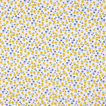 Popeline Algodão Orgânico Flores Bimbo Amarelas - Ribes y Casals