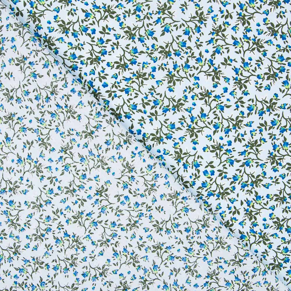 Algodão Flores Azul - Ribes y Casals