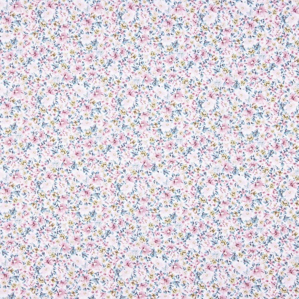 Popeline Algodão Orgânico Flores Goran - Ribes y Casals