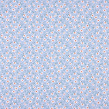 Popeline Algodão Orgânico Flores Coni Azuis - Ribes y Casals