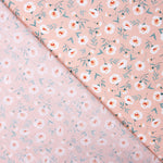 Popeline Algodão Orgânico Flores Coni Rosa - Ribes y Casals