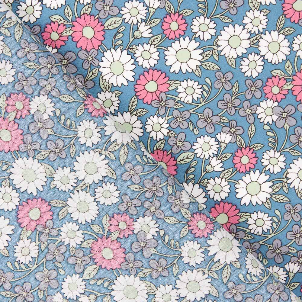 Popeline Algodão Margaridas Canard - Ribes y Casals