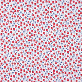 Popeline Algodão Orgânico Flores Bimbo Vermelhas - Ribes y Casals