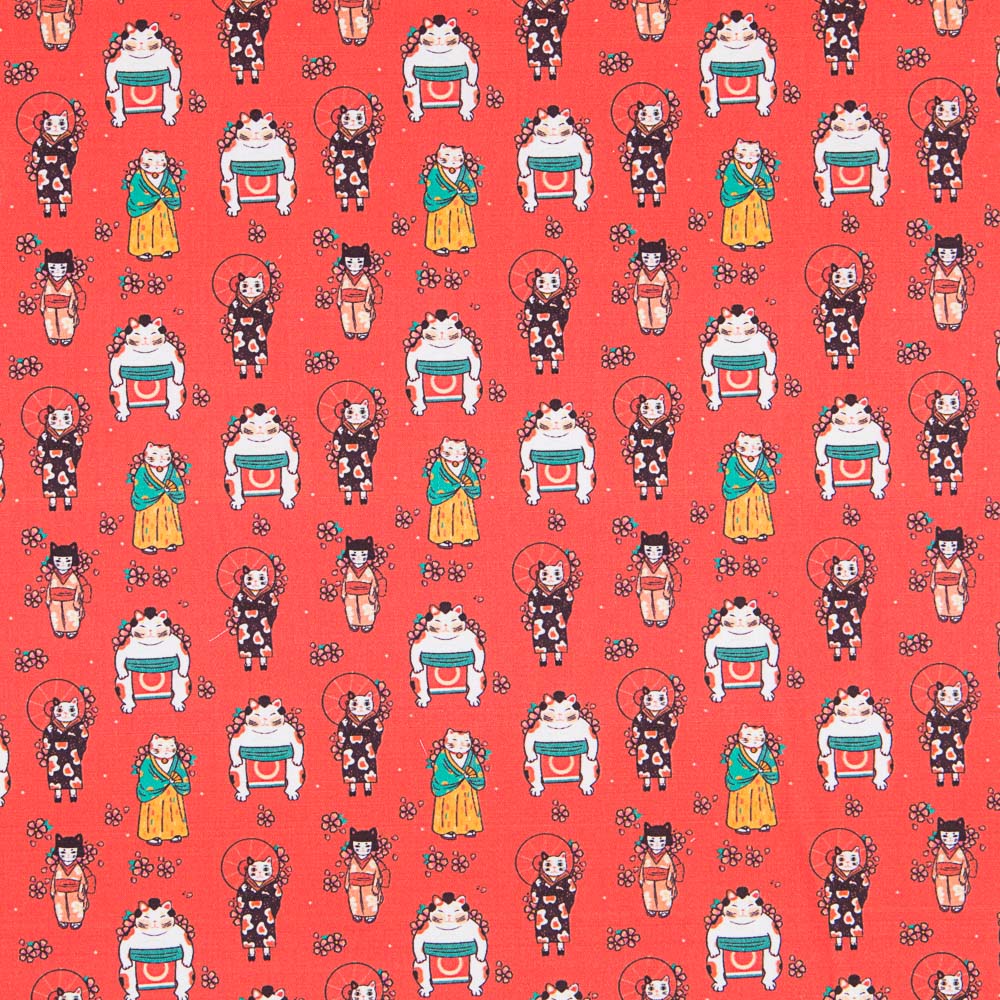 Algodão Gatos Geisha - Ribes y Casals