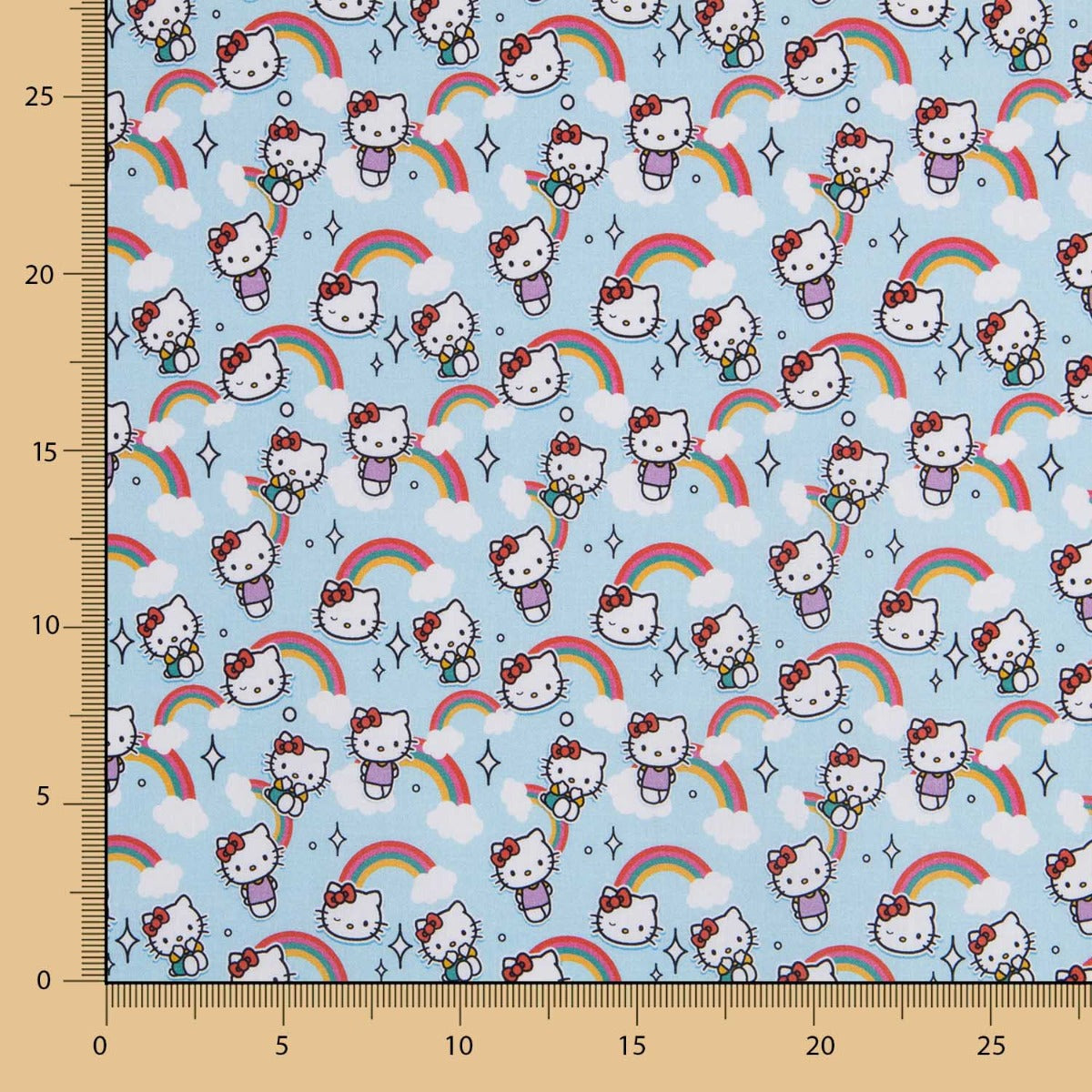 Algodão Hello Kitty Azul - Ribes y Casals