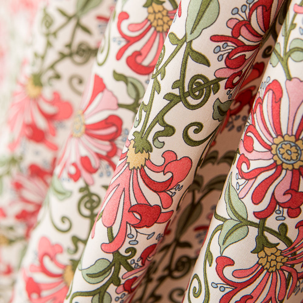 Algodão Liberty London Garden Grená - Ribes y Casals