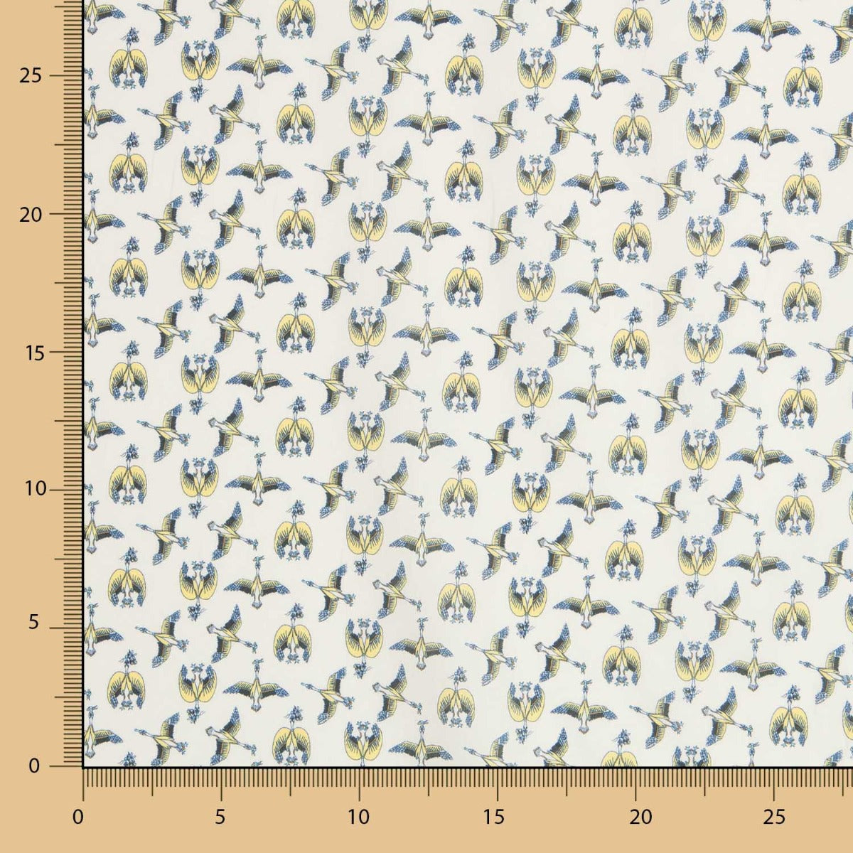 Algodão Liberty London Garça Amarelo - Ribes y Casals