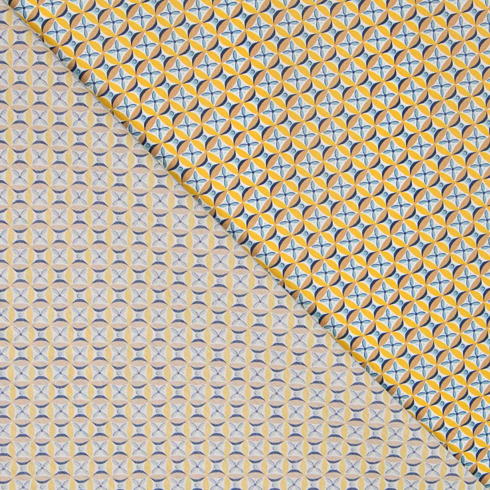 Algodão Liberty London Geométrico Ocre - Ribes y Casals