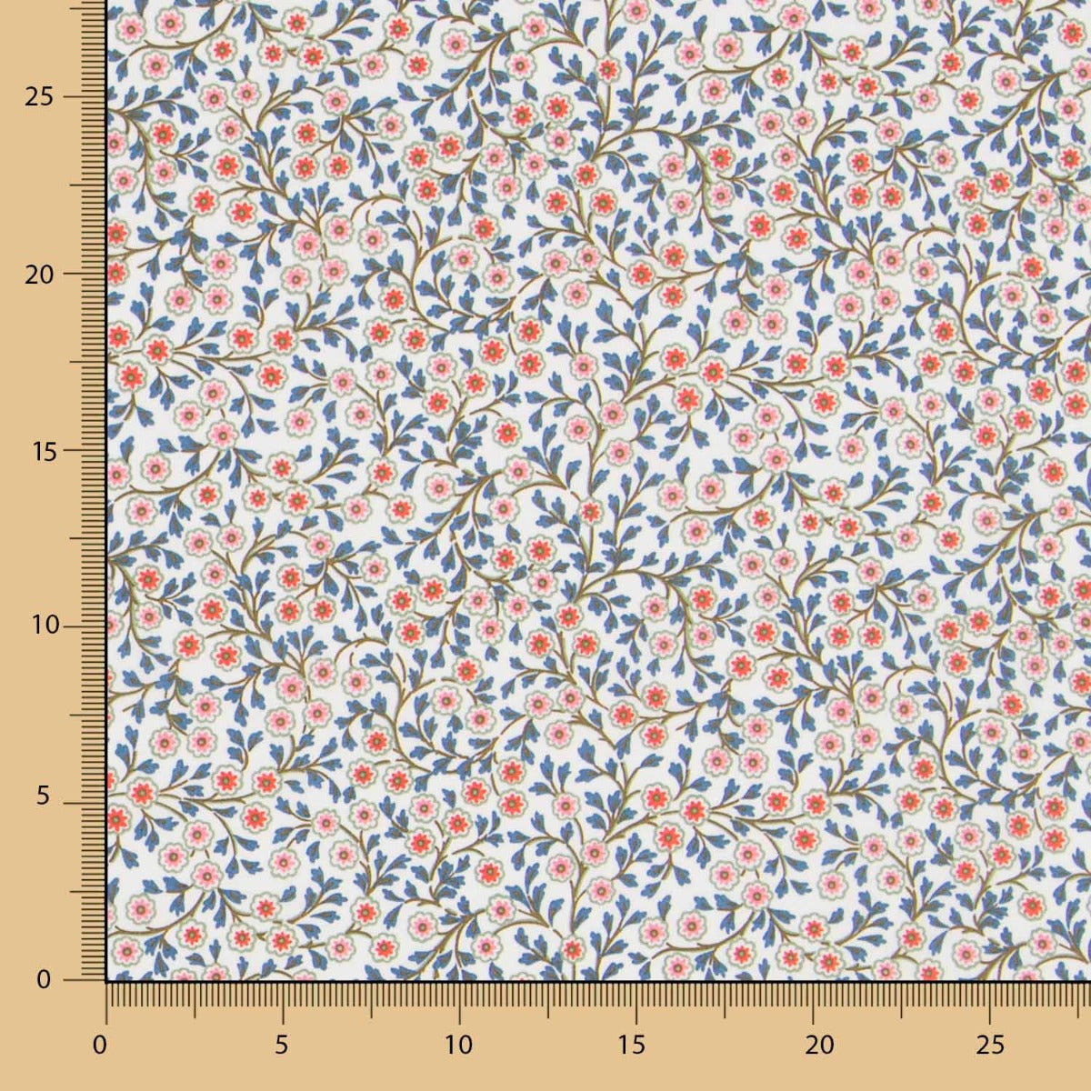 Algodão Liberty London Romântico Cinza - Ribes y Casals