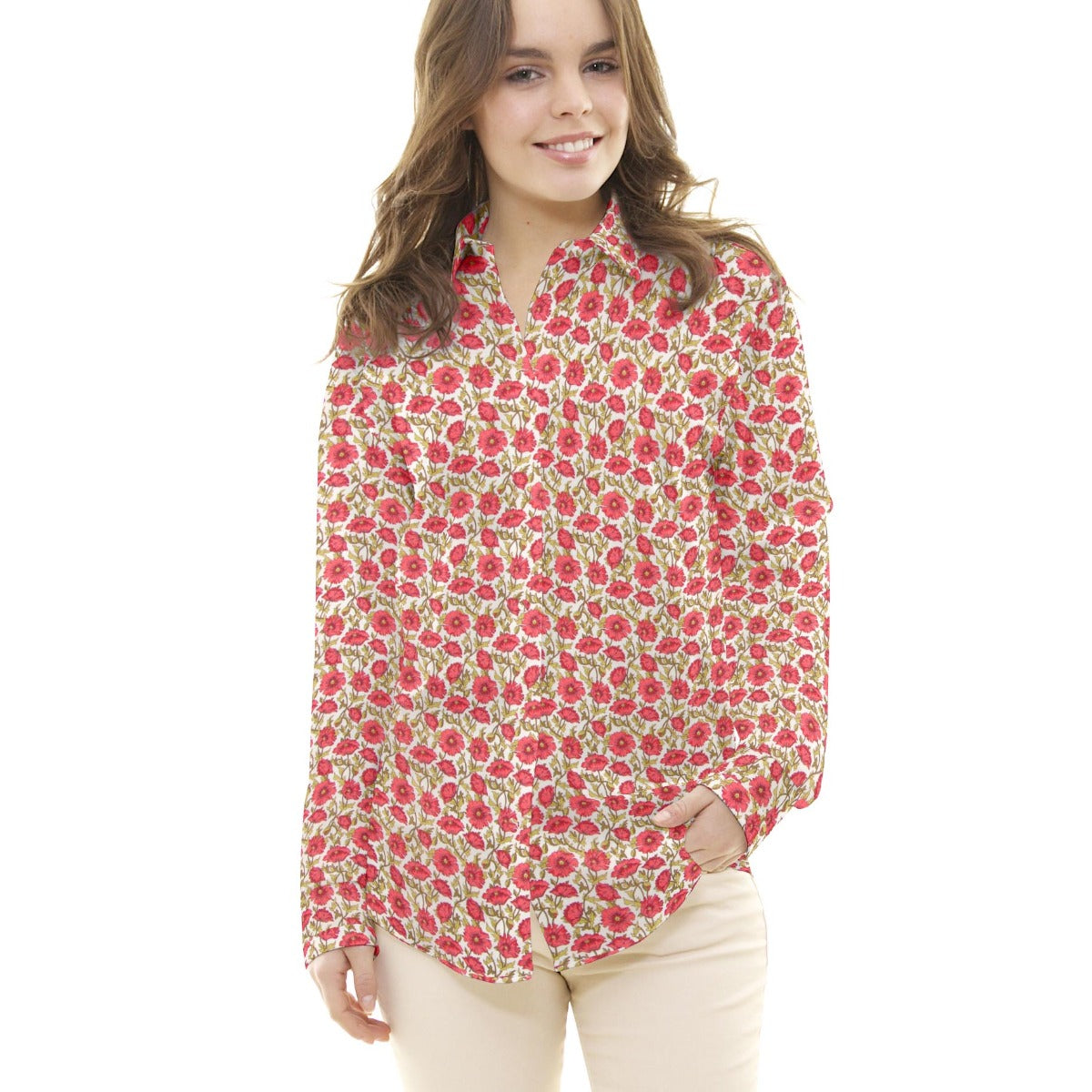 Algodão Liberty Rosas Vermelhas - Ribes y Casals