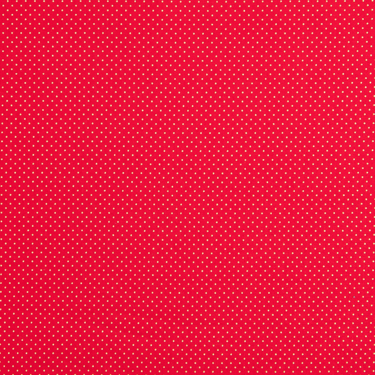 Algodão Bolinhas Ouro Vermelho - Ribes y Casals