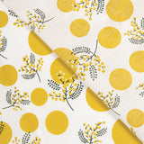 Popeline Algodão Flores Japão Cúrcuma - Ribes y Casals