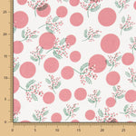 Popeline Algodão Flores Japão Rosa - Ribes y Casals