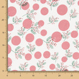 Popeline Algodão Flores Japão Rosa - Ribes y Casals