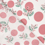 Popeline Algodão Flores Japão Rosa - Ribes y Casals