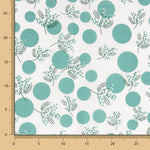Popeline Algodão Flores Japão Verde - Ribes y Casals