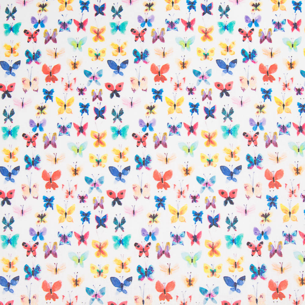 Algodão Borboletas Cores - Ribes y Casals