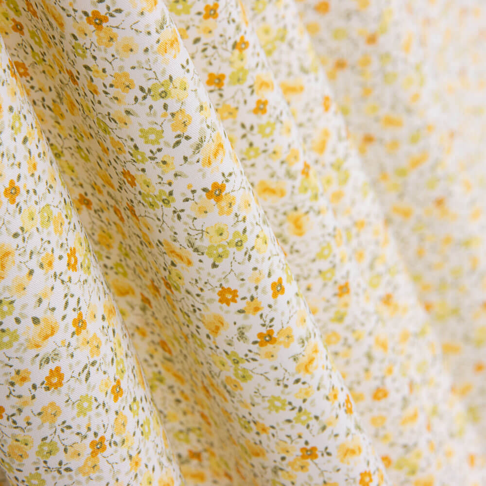 Popeline Algodão Orgânico Íris Amarelo - Ribes y Casals