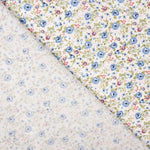 Popeline Algodão Orgânico Flor Celeste - Ribes y Casals