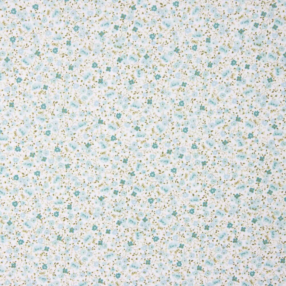 Popeline Algodão Orgânico Íris Verde Claro - Ribes y Casals