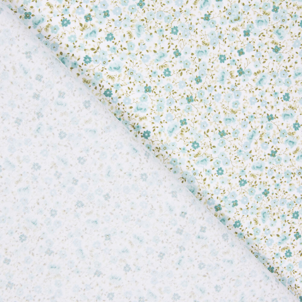 Popeline Algodão Orgânico Íris Verde Claro - Ribes y Casals