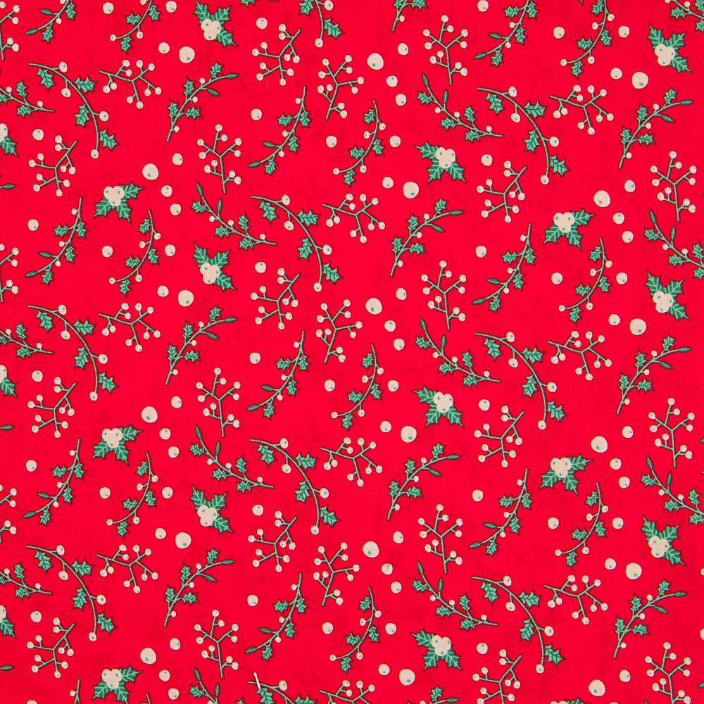 Algodão Visco Dourado Vermelho - Ribes y Casals