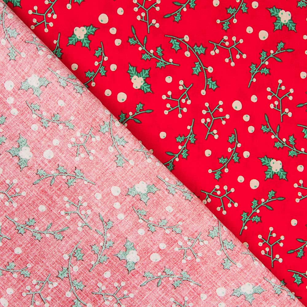 Algodão Visco Dourado Vermelho - Ribes y Casals