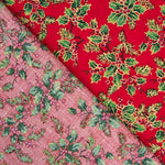 Algodão Natal Ramo Azevinho Vermelho - Ribes y Casals