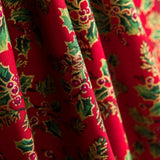 Algodão Natal Ramo Azevinho Vermelho - Ribes y Casals